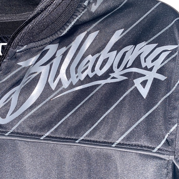 Billabong Polyester Black w/Gray Graphics Long Sleeve Zip-Up Collared Jacket-M - Picture 3 of 11
